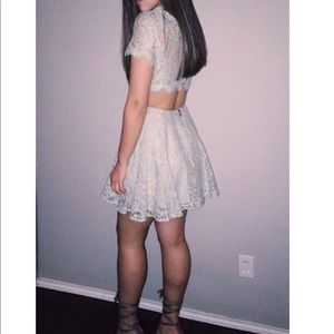 Bebe open back dress